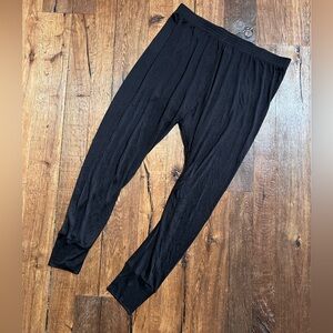 Women's Silk Pointelle pants black xl